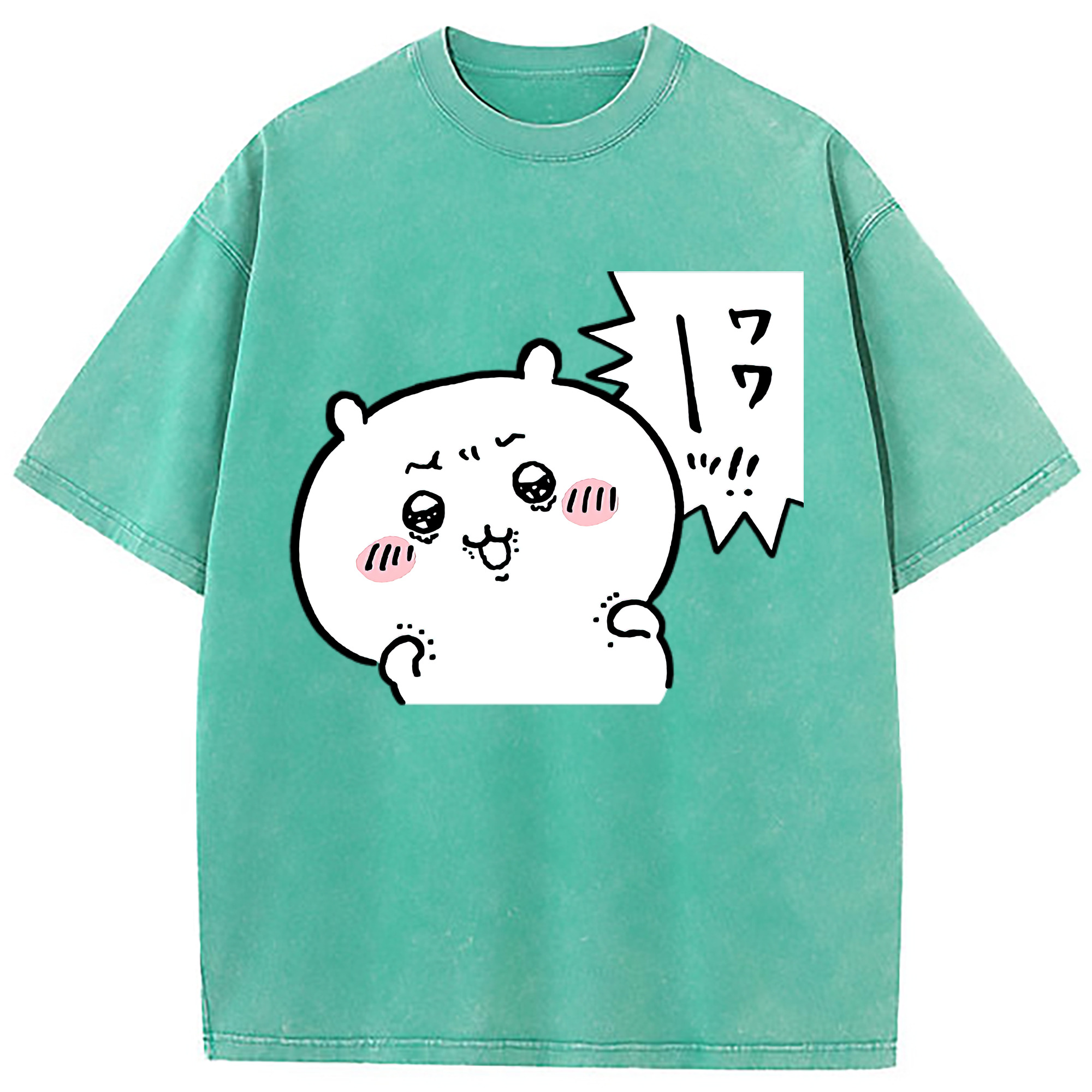 （画像用） ちいかわ ちいかわ Chii-kawa chiikawa 綿100% ヴィンテージ風 半袖Tシャツ（フロントプリント）